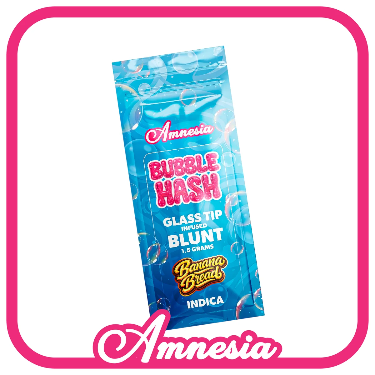 Amnesia Bubble Hash Glass Tip Infused Blunts — Banana Bread package, Michigan