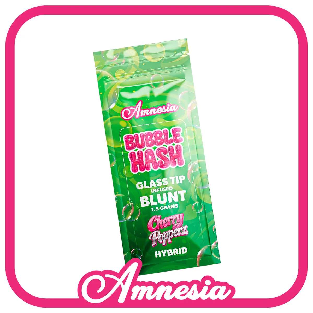 Amnesia Bubble Hash Glass Tip Infused Blunts — Cherry Popperz package, Michigan